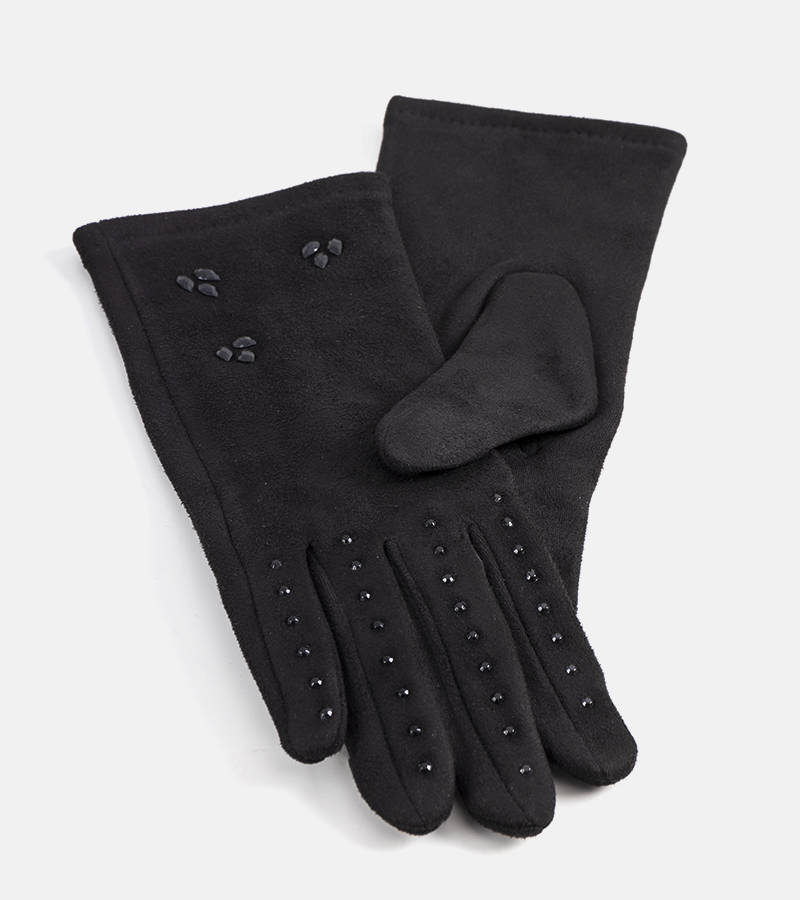 Černé zateplené rukavice Roosev