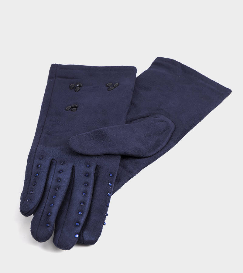 Námořnicky modré zateplené rukavice Roosev