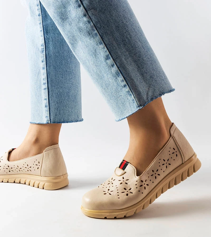 Béžové lehké mokasíny Joli