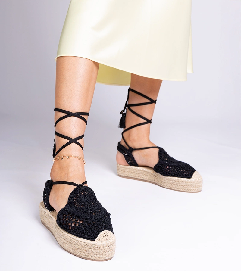 Černé pletené espadrilky Lemura