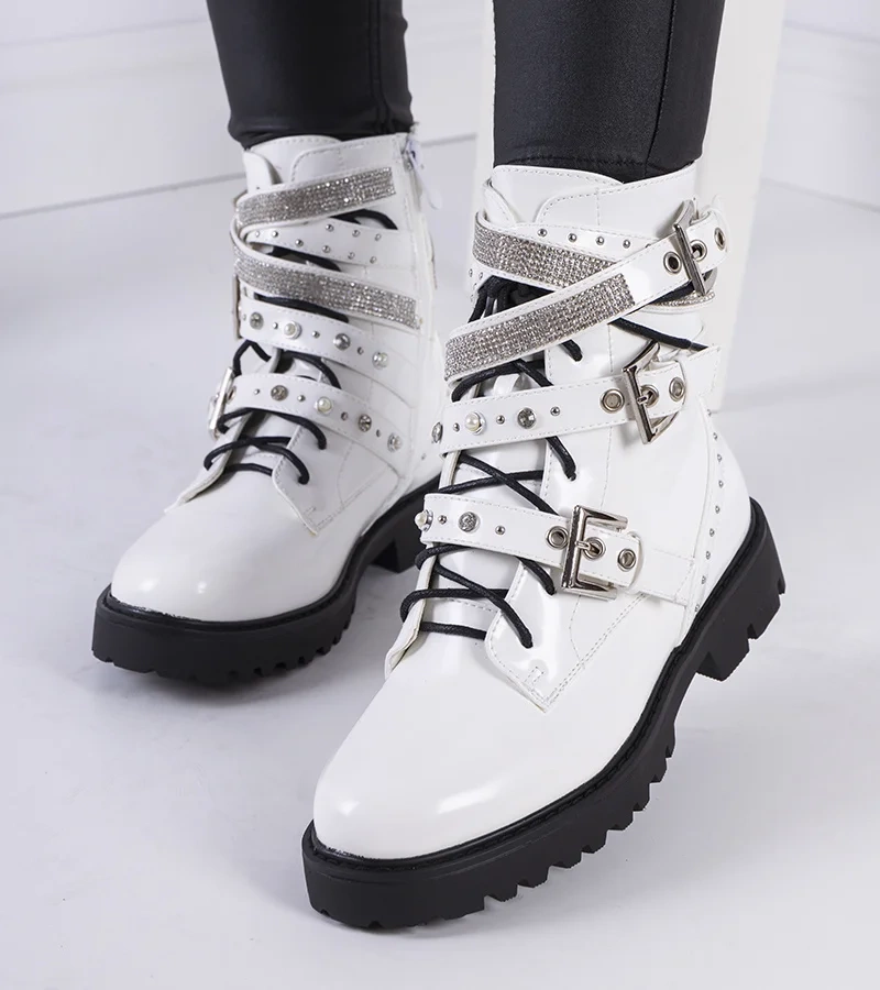 Bílý boty se zirkony Tucker