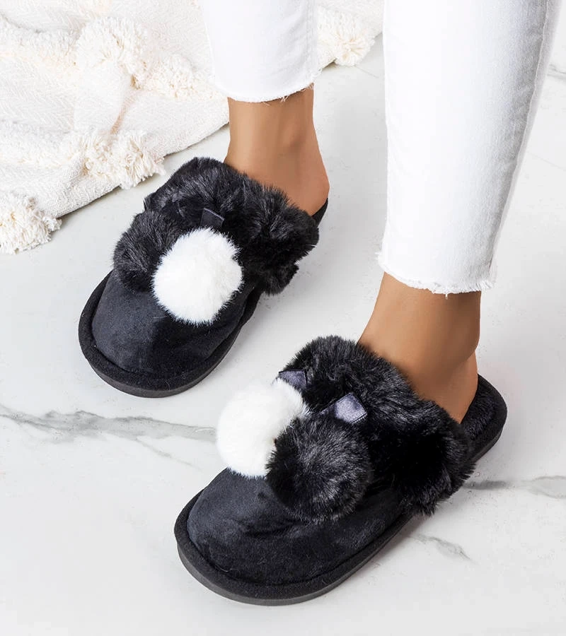 Černé pantofle Bonnet