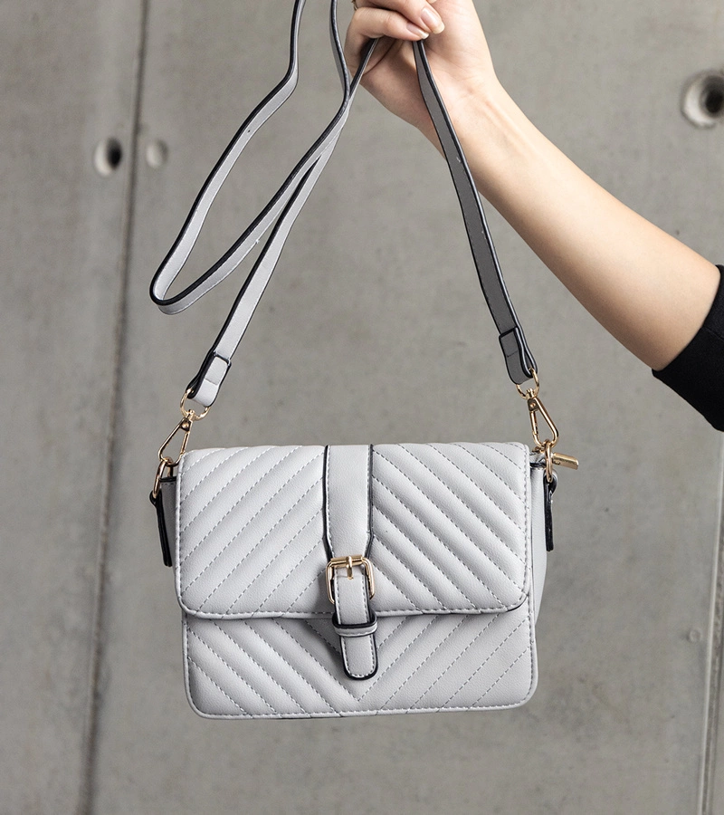 Šedá prošívaná taška přes rameno Virgilio