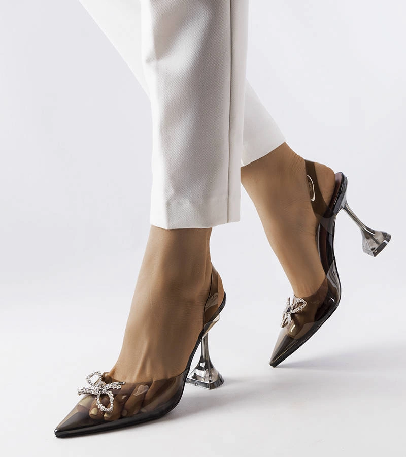 Černé průhledné lodičky Girard