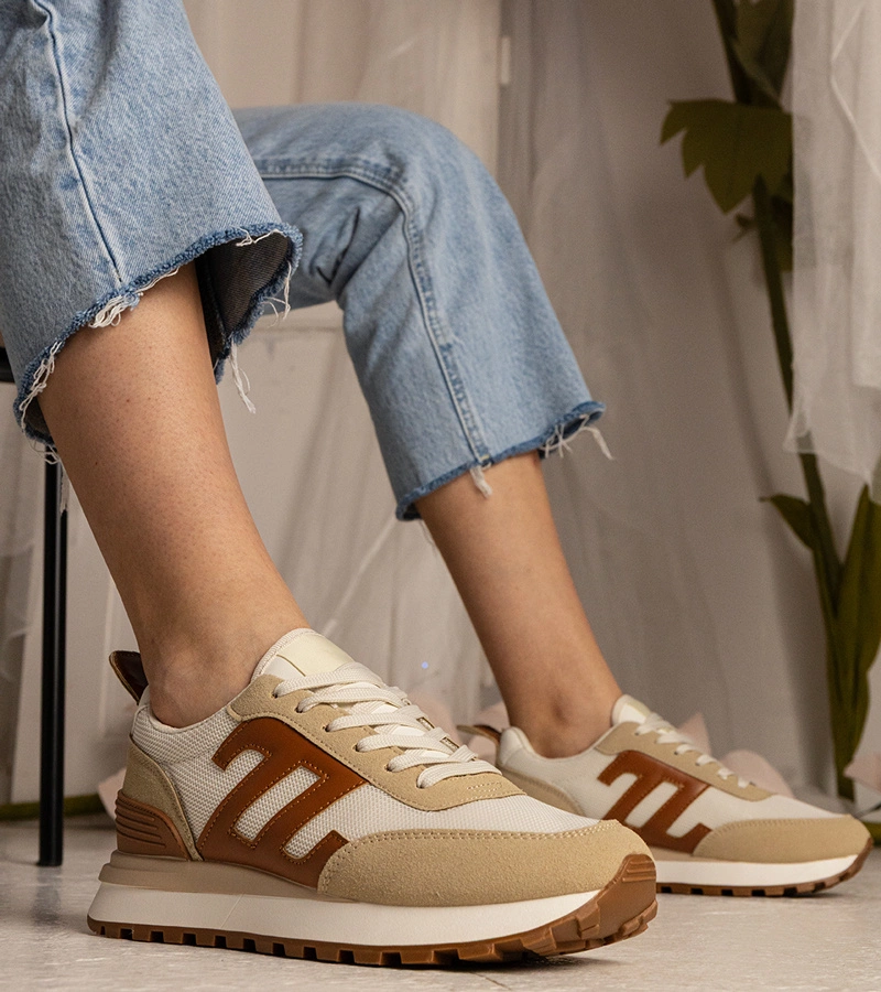 Béžové dámské sportovní tenisky Marena