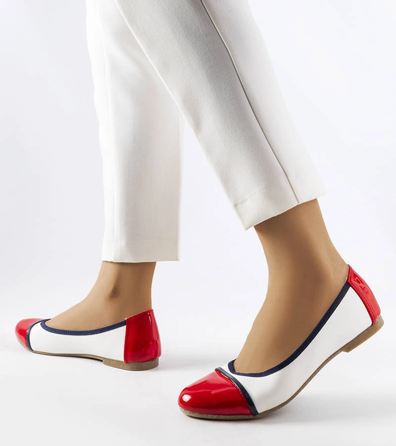 Lososové červenobílé baleríny