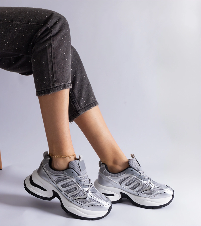 Stříbrné dámské sportovní tenisky Garza