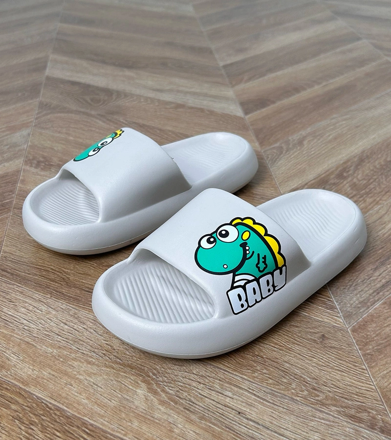 Šedé dětské pantofle s potiskem Milos