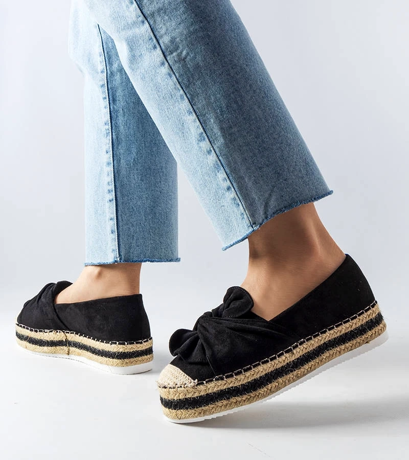 Černé espadrilky na platformě Idana
