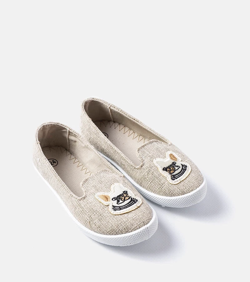 Šedé dětské tenisky s aplikací Naomi