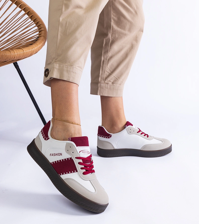 Bordové tenisky na platformě s prošíváním Puente