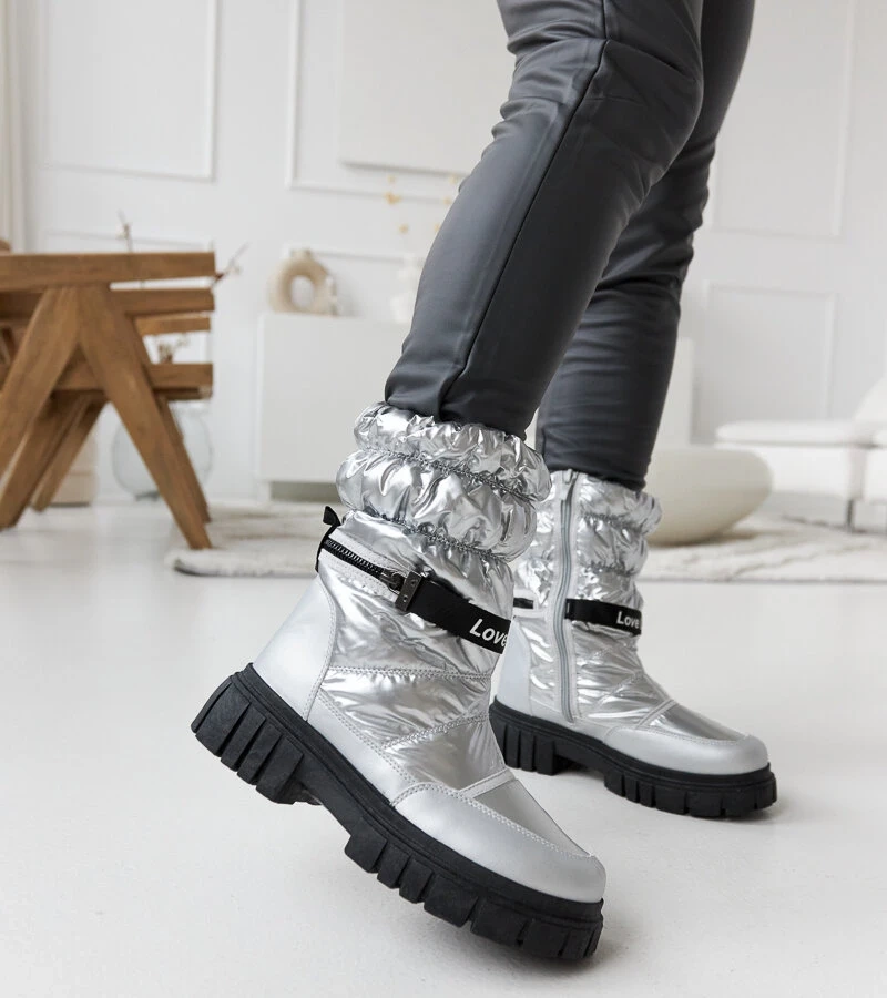 Stříbrné izolované dámské sněhule Pulliam