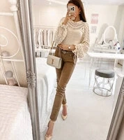 Béžové dámské kalhoty Karima