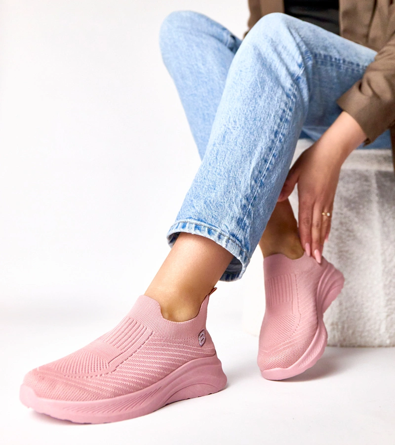 Růžové textilní nazouvací tenisky Gaia