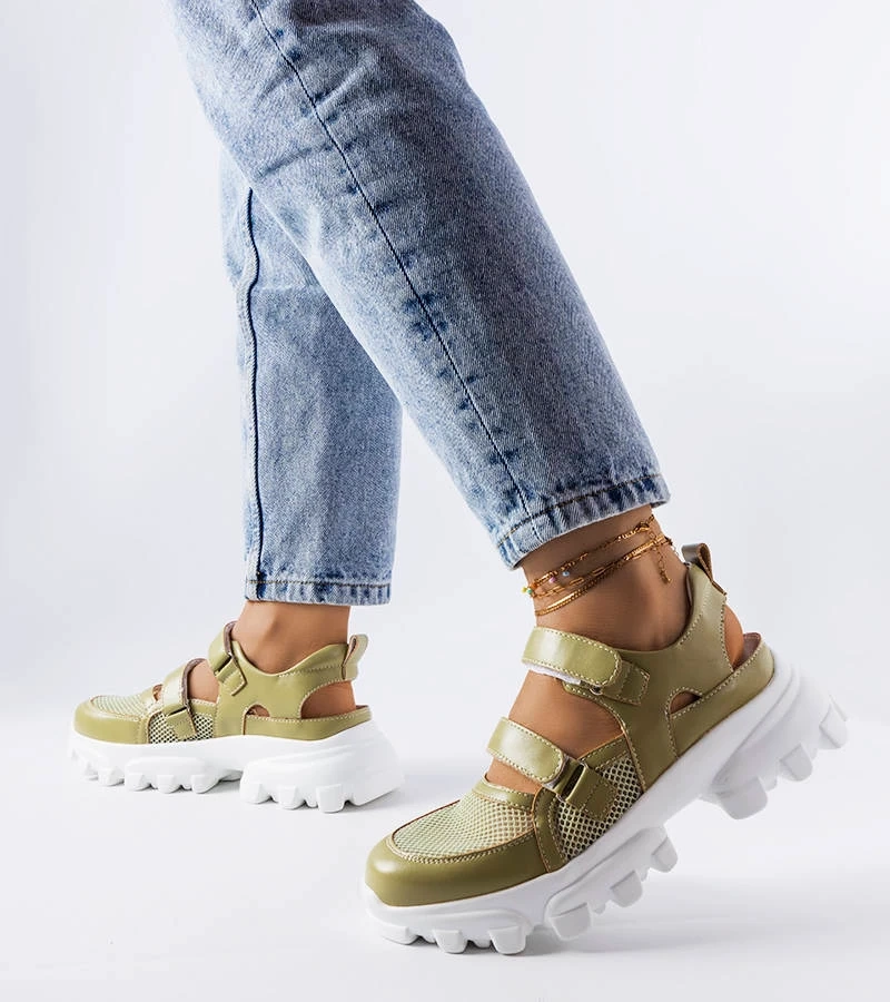 Zelené tenisky na pevné podrážce Djurs