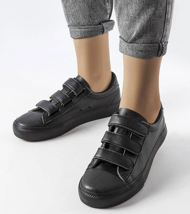 Černé tenisky Big Star na suchý zip LL274A206