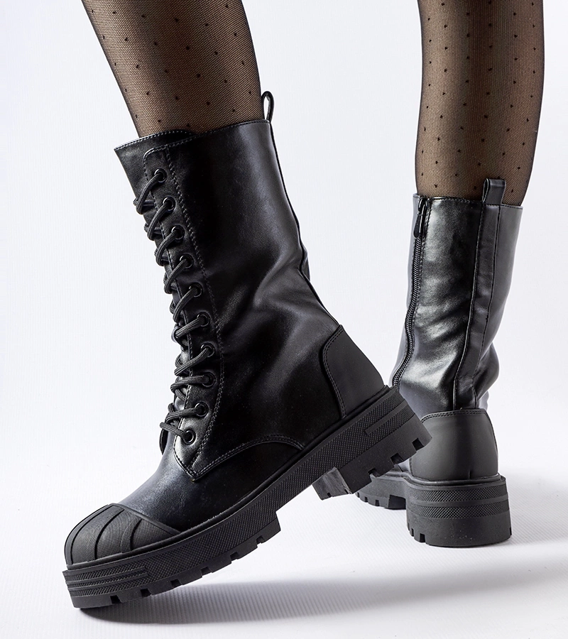 Černé zateplené dámské workery Cardinale