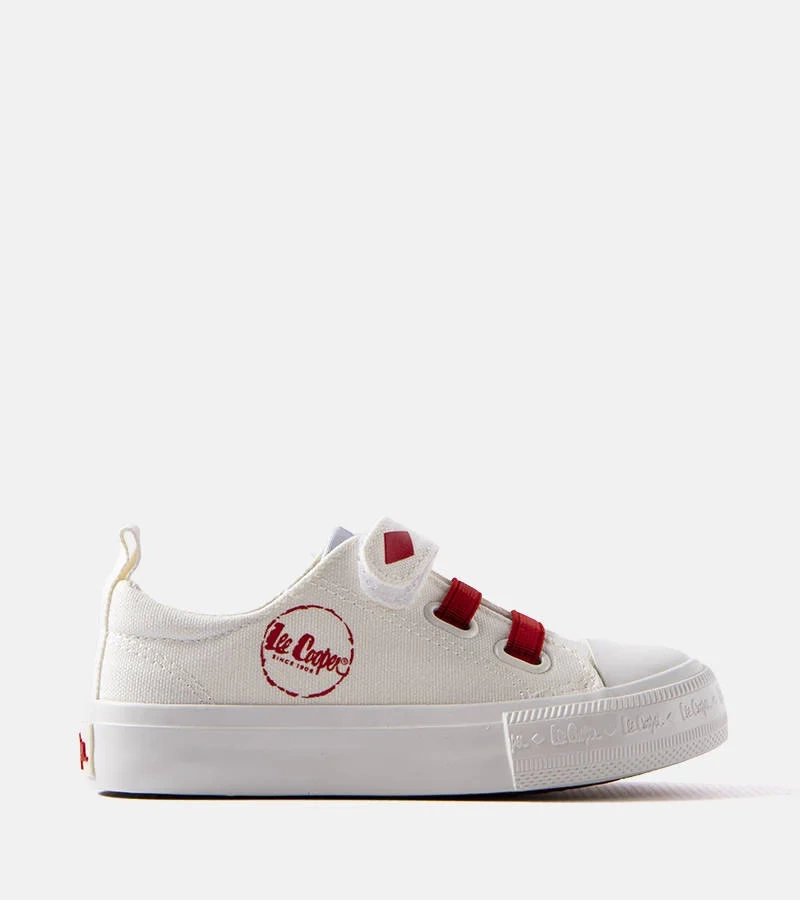 Červenobílé dětské tenisky Lee Cooper