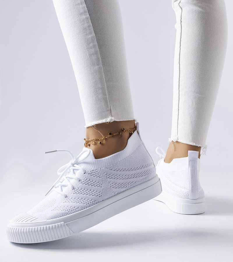 Bílé strečové tenisky Polaire