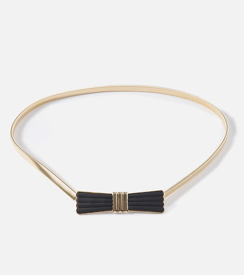 Zlatý elastický pásek s mašličkou Cadignano