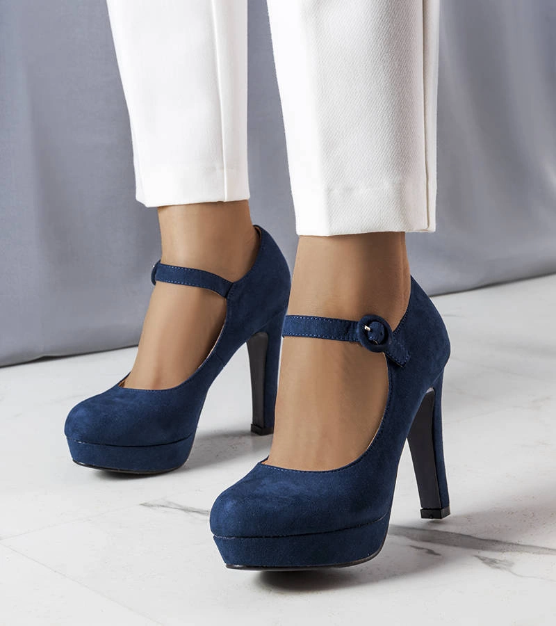 Námořnicky modré lodičky na jehlovém podpatku Lynda