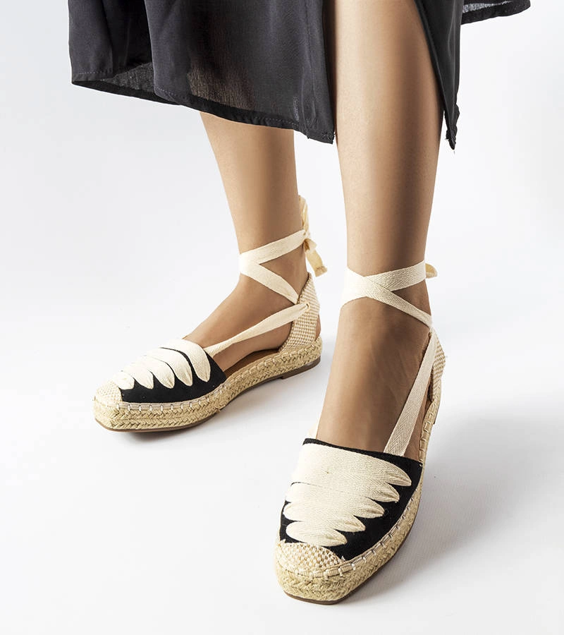 Černé lepené espadrilky Trecastagni