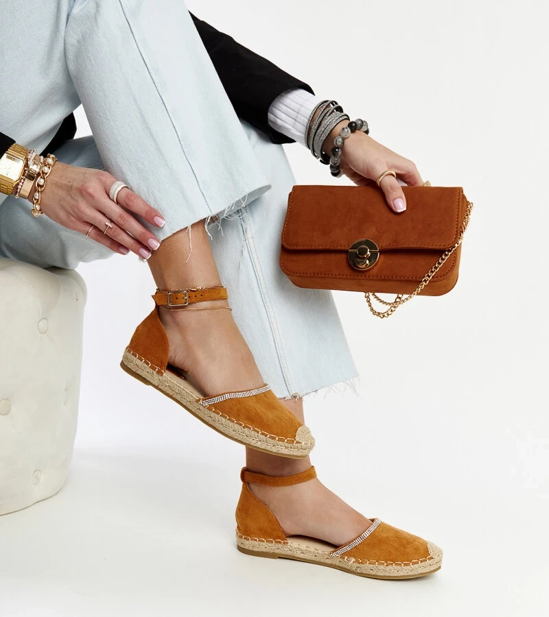 Hnědé espadrilky s ozdobou Aydan