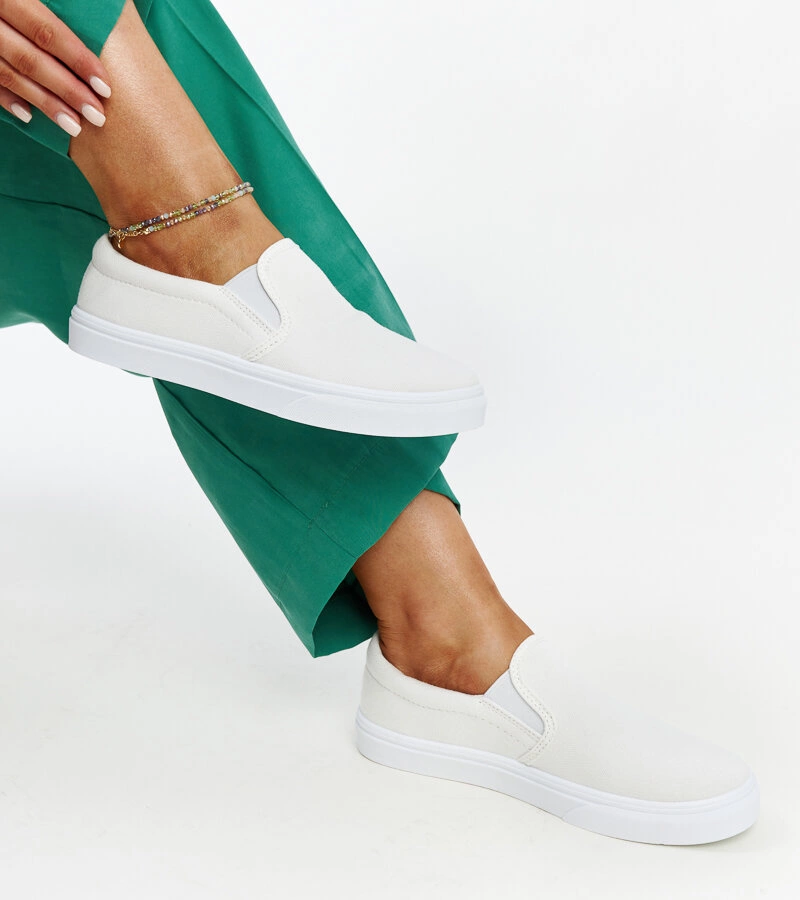 Bílé látkové tenisky Suraya