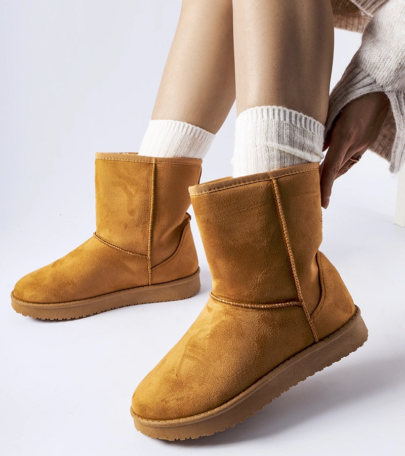 Karamelové vyhřívané klasické sněhule Libero