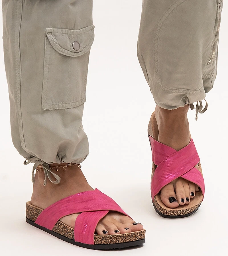 Boty na korkové podrážce s leskem Ribera