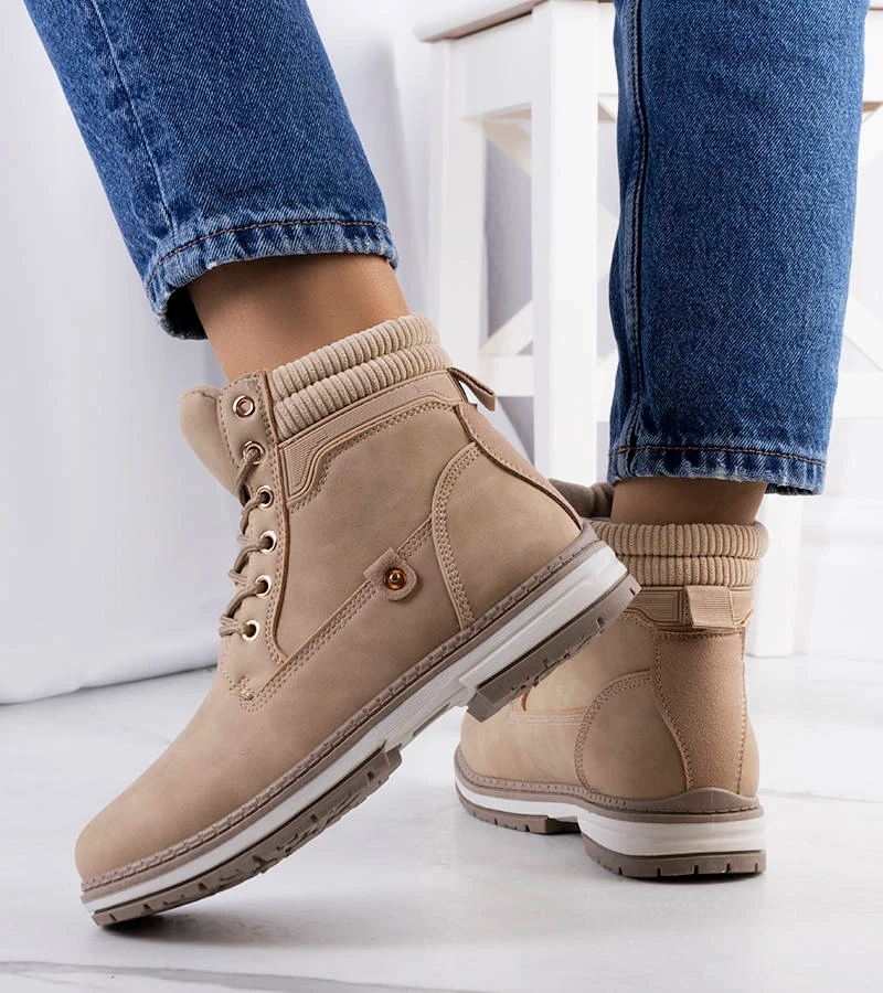 Hnědé dámské trappery Enines