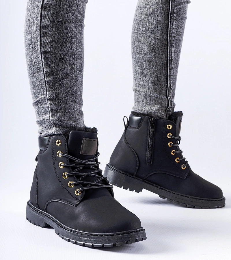 Černé izolované klasické workery Leonardo