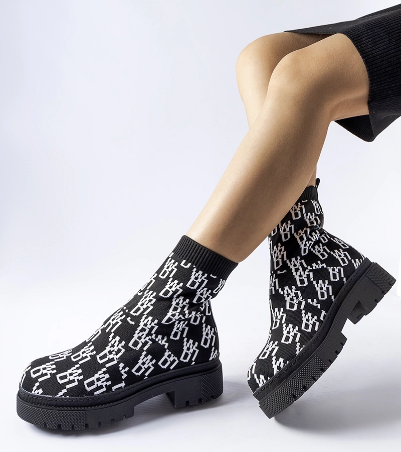 Bílo-černé masivní ponožkové botky Matese