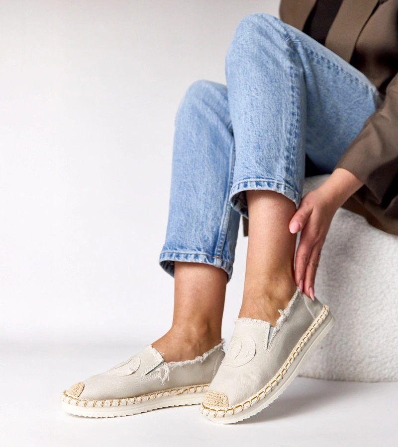 Šedé espadrilky na gumové podrážce Nadine