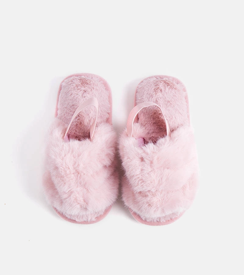 Růžové pantofle Mia s gumovou podrážkou