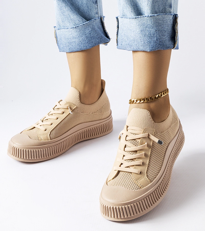 Béžové slip on tenisky Callimaco