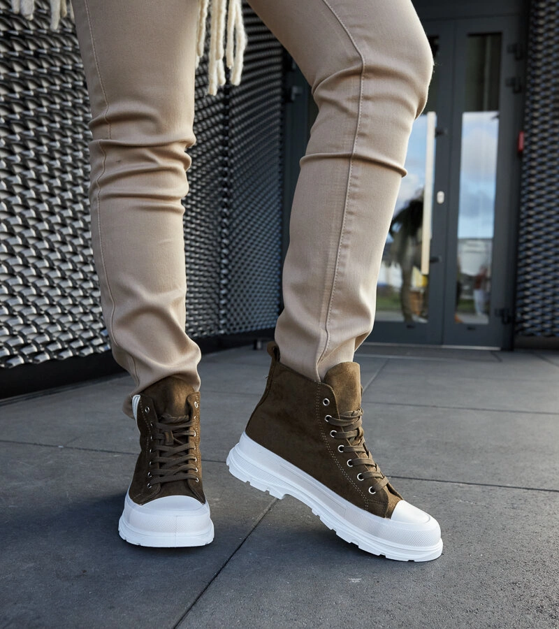 Zelené tenisky na vysoké platformě Jose