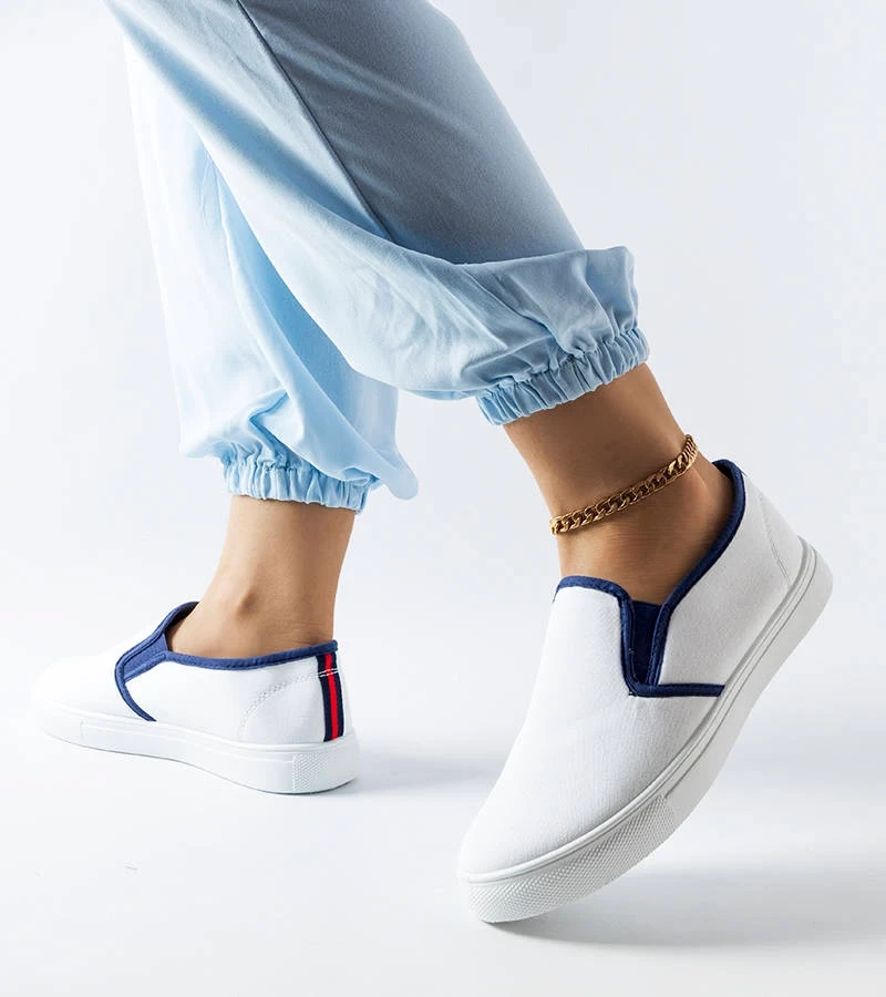 Bílé látkové tenisky Cagliari