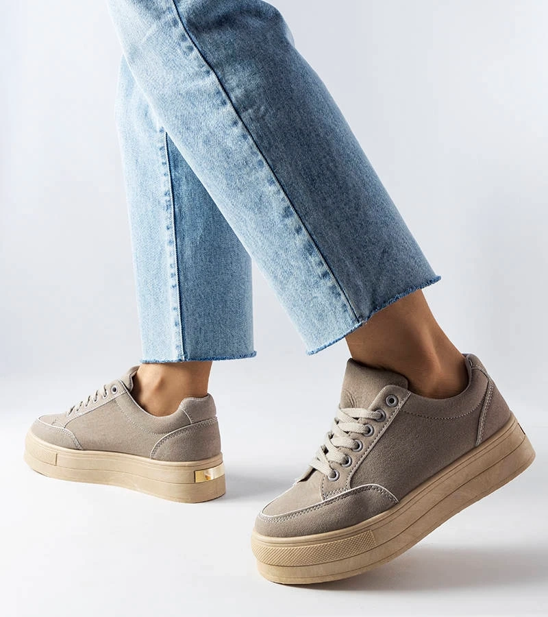 Šedé tenisky na platformě od Amathymes