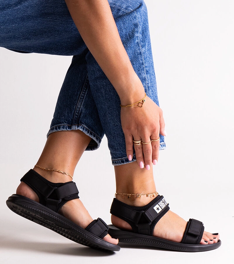 Černé sportové sandály Big Star HH274A024