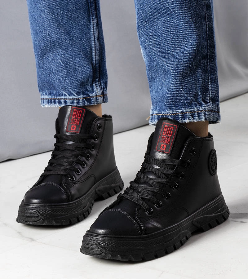 Černé zateplené tenisky Big Star GG274537 906