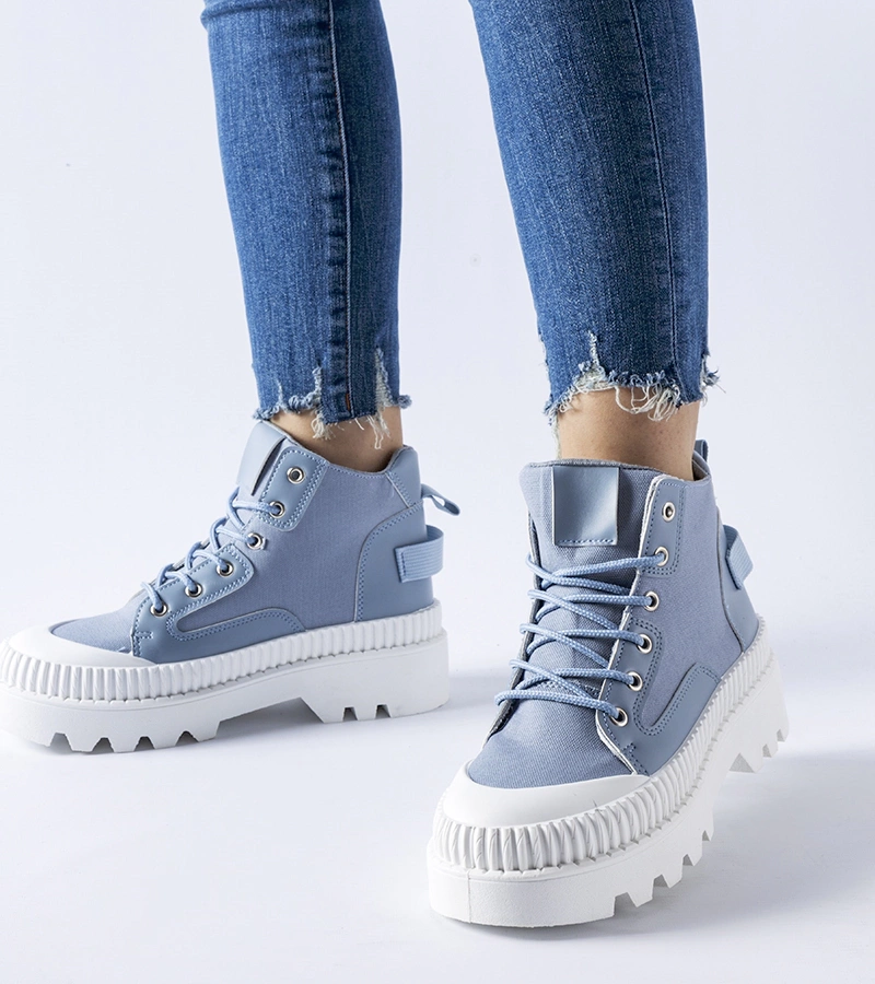 Modrá platformová teniska Grotta