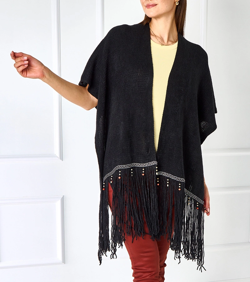 Raylan černý přehoz s korálky