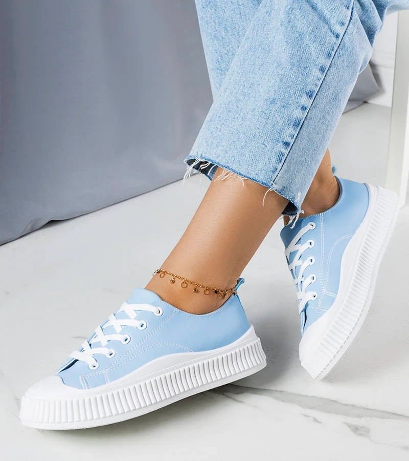 Modré tenisky na platformě Parmentier