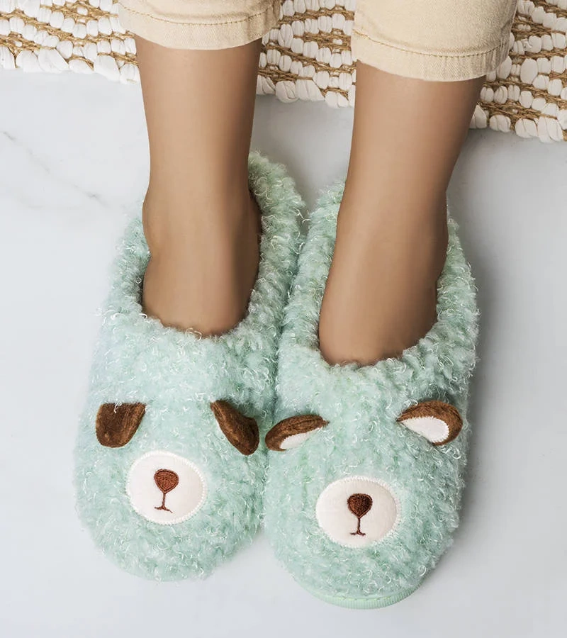 Zelené měkké pantofle Ted