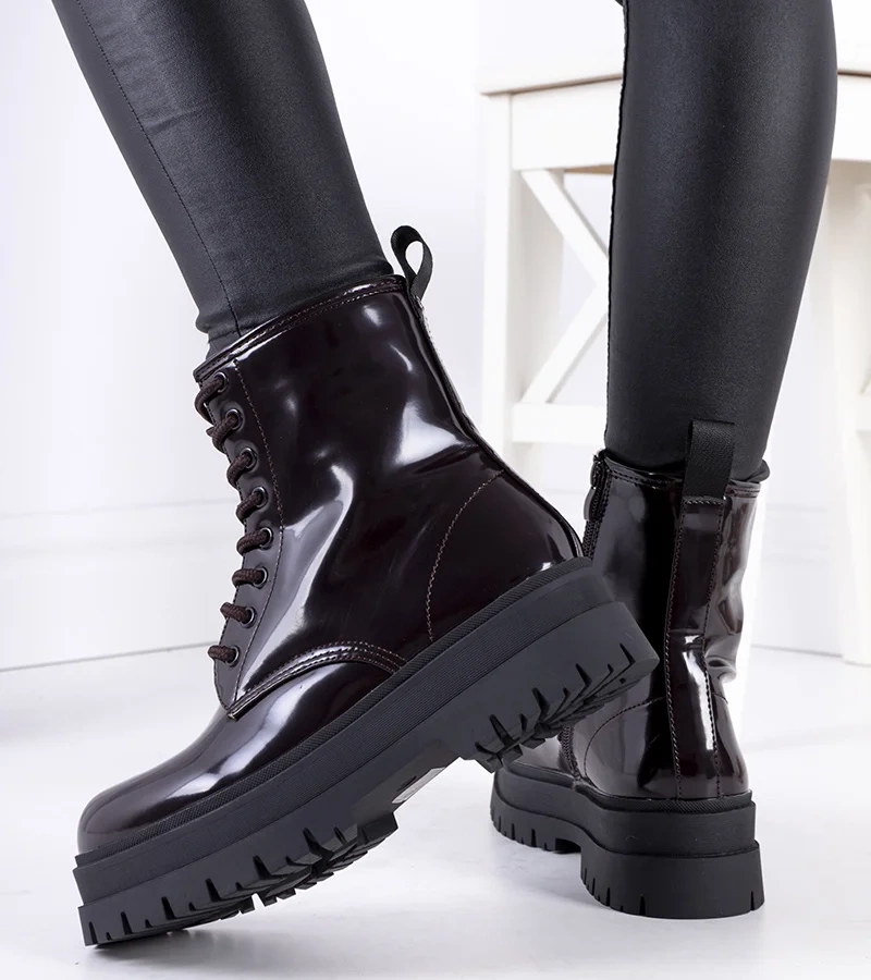 Bordó lakovaný boty Prince