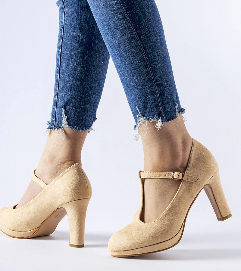 Béžové střevíčky na podpatku LaCaille