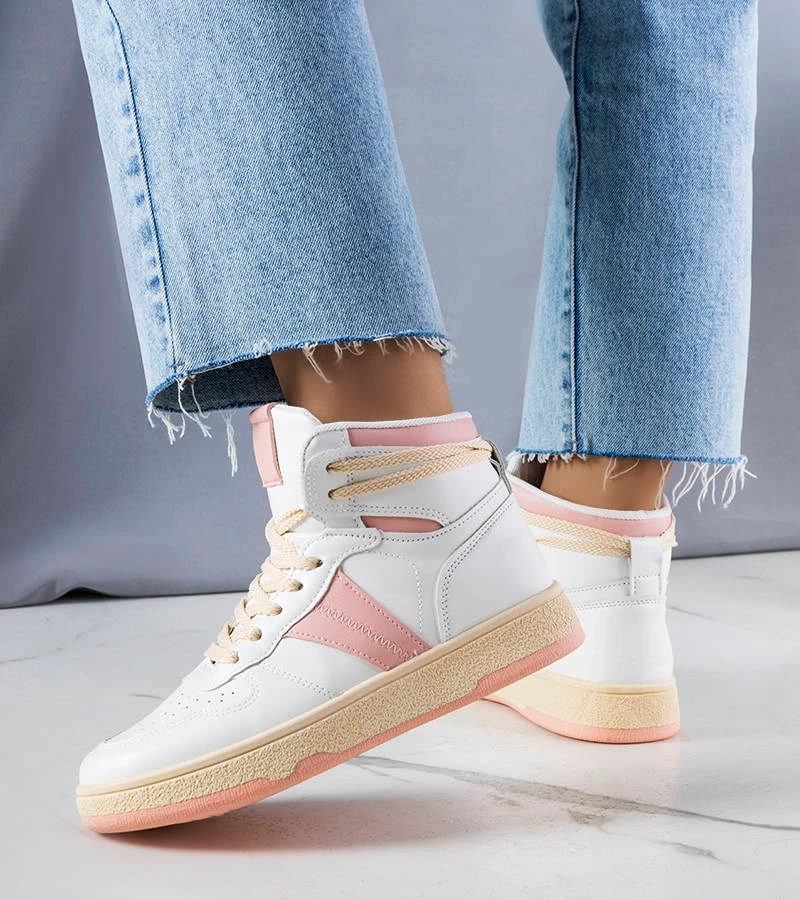 Růžové kotníkové tenisky Robin