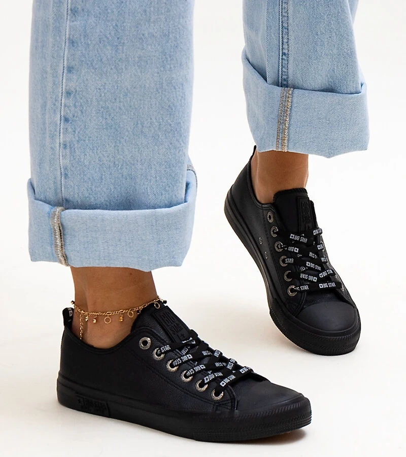 Černé tenisky z ekokože Big Star KK274106