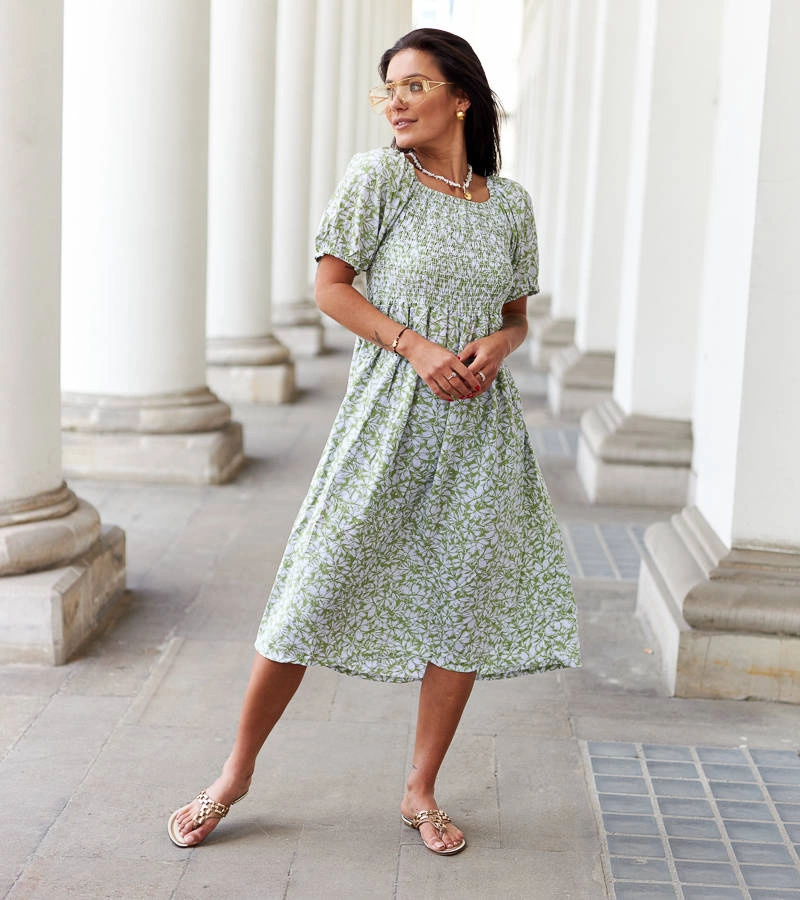 Zelené květinové šaty Edoardo